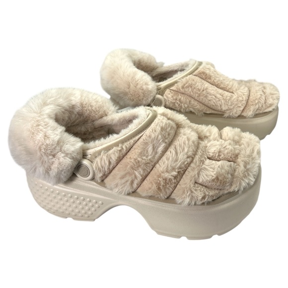 New CROCS Womens Stomp Quilted Clog 208938-160 Stucco Ivory US W 9-M 7 - Picture 4 of 9